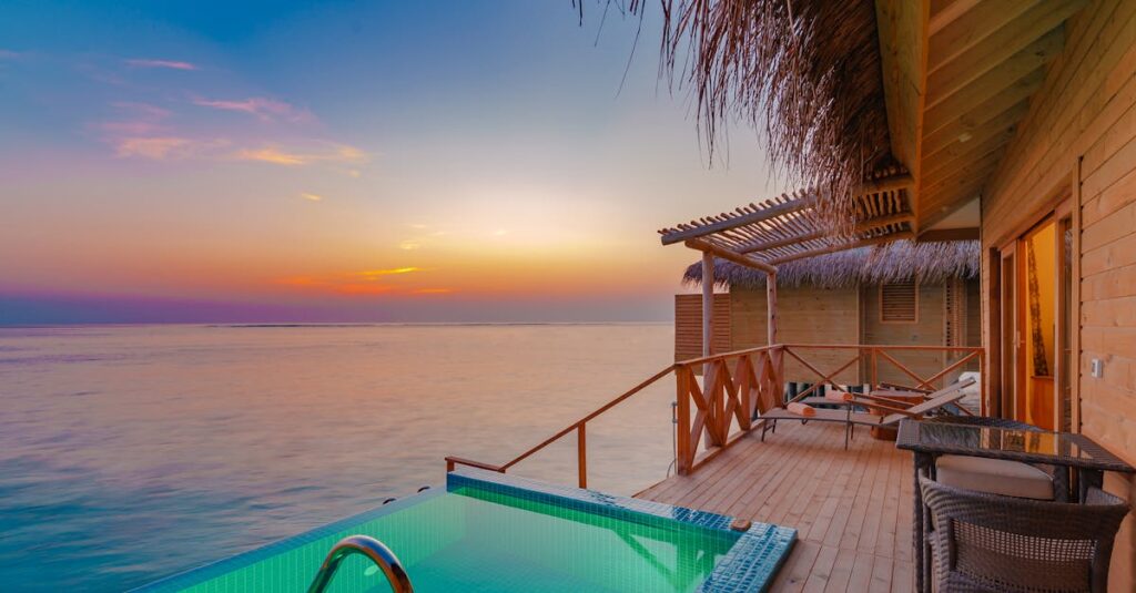 Maldives swimming pool house